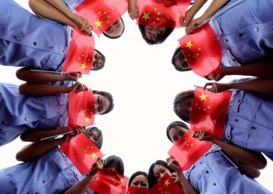 山东边检总站341名招录新警喜庆祖国华诞(组图)